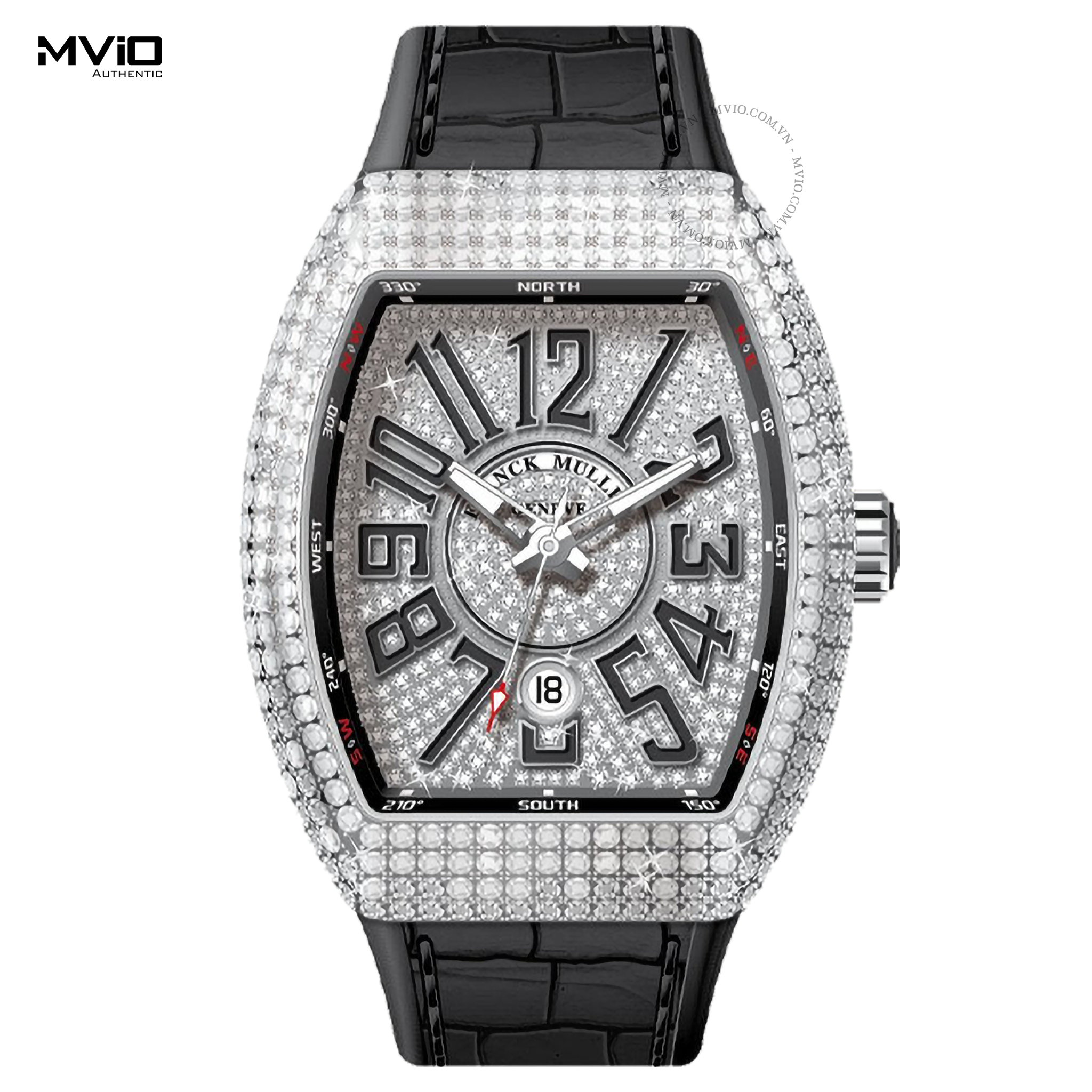 Đồng Hồ Franck Muller Vanguard Steel Full Diamonds