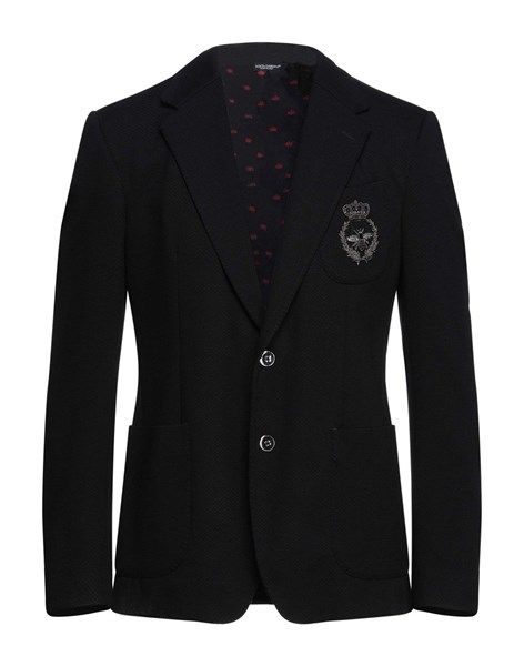  Blazer Dolce Gabbana Đen Dạ Thêu Vương Miện G2Lx2Z Fugis 