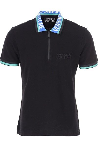  Polo Versace Đen Cổ Xanh Khoá 72Gagt10 