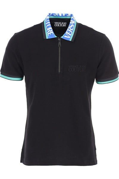  Polo Versace Đen Cổ Xanh Khoá 72Gagt10 