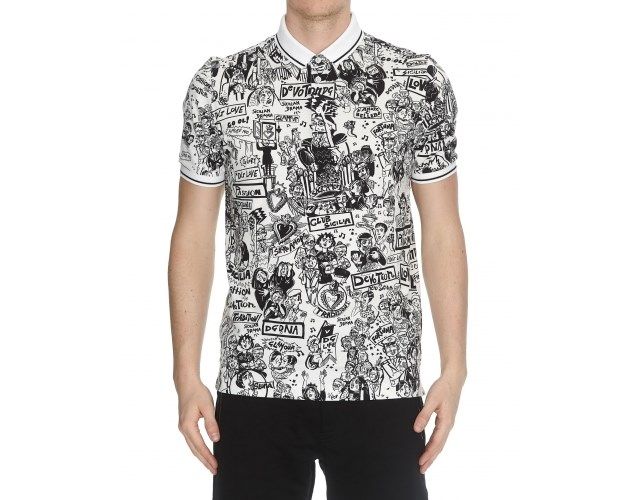  Polo Dolce Trắng Hình Người Đen Fs761 Hwz88 