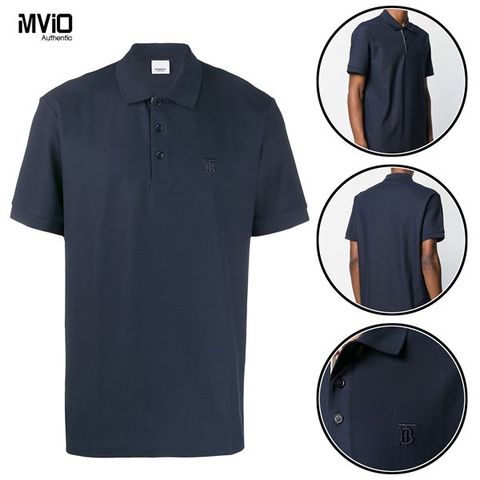  Polo Burberry Navy Check Cổ 8014004 1002 