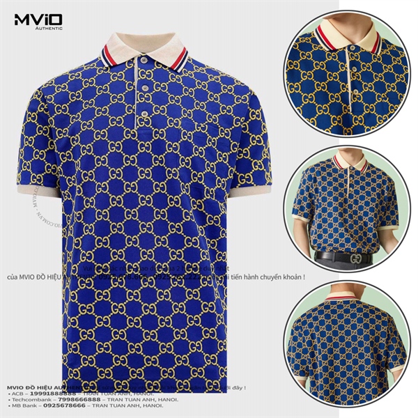 Polo Gucci Xanh Mono Vàng 753572 XJFUG – MVIO Luxury