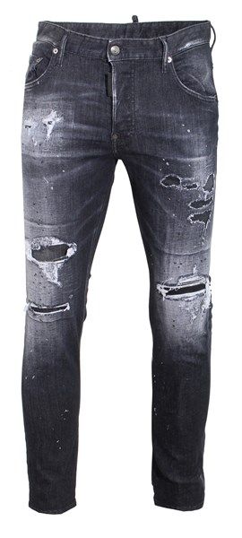  Jean Dsquared2 Ghi Skater Chữ Đen Túi Sau S71Lb0841 