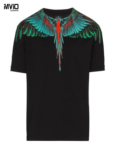  Phông Marcelo Burlon Đen Cánh Màu 07 Cmaa018R20Jer0051056 