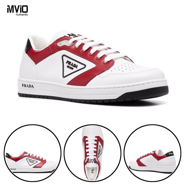 Sneaker Prada Trắng Viền Đỏ 2EE363 – MVIO