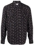  Sơ Mi Saint Laurent Đen Hoạ Tiết Sao Màu 597059 Y01F1 