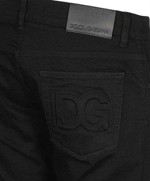  Jean Dolce Gabbana Đen Chữ DG Nổi Túi Sau GY07CZ G8DK3 