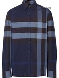  Sơ Mi Burberry Dài Tay Xanh Navy Ip 8011404 