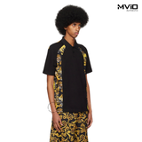  Polo Versace Đen Hoạ Tiết Vàng 2 Bên 74GAG627 