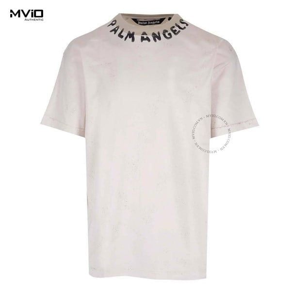  Phông Palm Angles Chữ Palm Angles Đen Viền Cổ PMAA072S23JER 0070110 