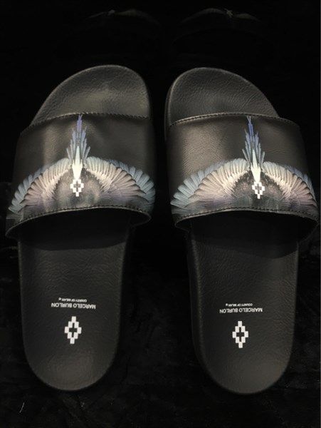  Dép Marcelo Burlon Cánh Xanh 
