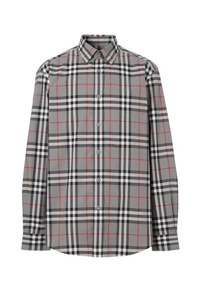  Sơ Mi Dài Tay Burberry Grey 8028886 
