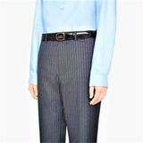  Belt Gucci Đen Da Trơn Mặt Tròn Viền Vàng 547754 