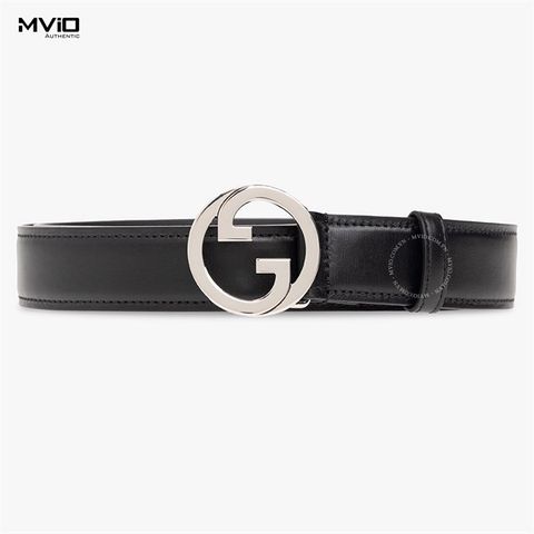  Belt Gucci Đen Bản 3 Cm Mặt Sliver 734771 