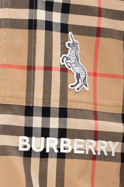  Sơ Mi Burberry Dài Tay Vintage Thêu Ngựa Trắng 8032064 