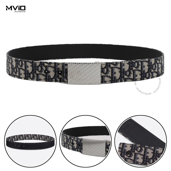 Belt Dior Dây Obilique Mặt Bạc 4424RUTAM