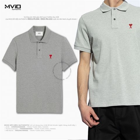  Polo Ami Xám Logo Tim Đỏ UPL0017600951 