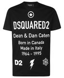 Phông Dsquared2 Đen Dean&Dan Cater S74Gd0746 