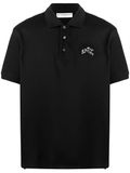  Polo Givenchy Đen Thêu Chữ Nghiêng Trắng Ngực 