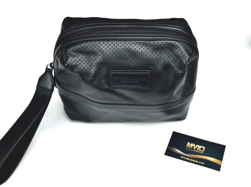  Clutch Bottega Veneta Đen Da Mềm 