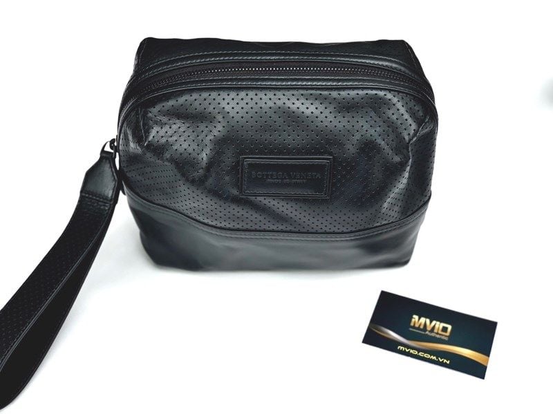  Clutch Bottega Veneta Đen Da Mềm 