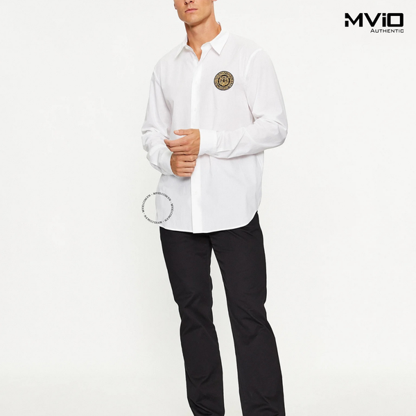  Sơ Mi Versace Trắng Logo Medusa Thêu 702652305298 