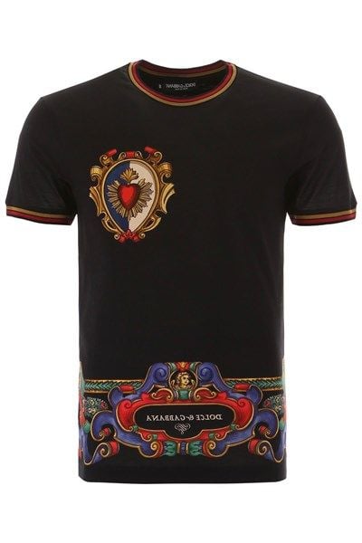  Phông Dolce Gabbana Đen Hoạ Tiết Đỏ G8Kcothh77F 