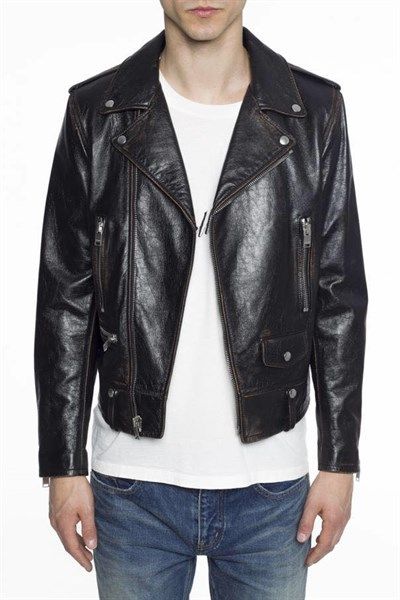  Áo Khóac Da Saint Laurent Lưng Mèo 