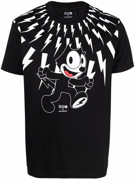  Phông Neil Barrett Đen Sét Nhỏ Felix Bjt014D R529S 