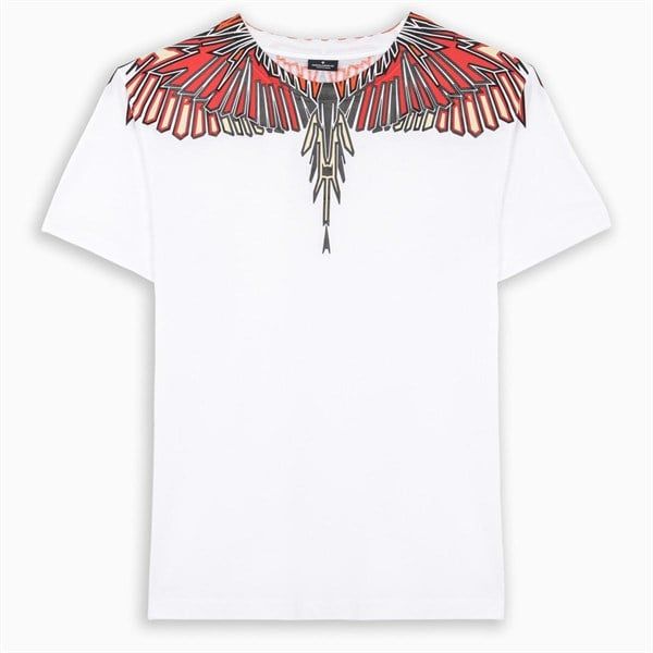  Phông Marcelo Burlon Trắng Cánh Cao Su 3D Cmaa018F190010050188 