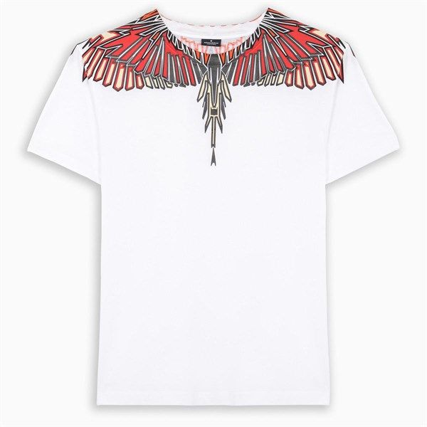  Phông Marcelo Burlon Trắng Cánh Cao Su 3D Cmaa018F190010050188 