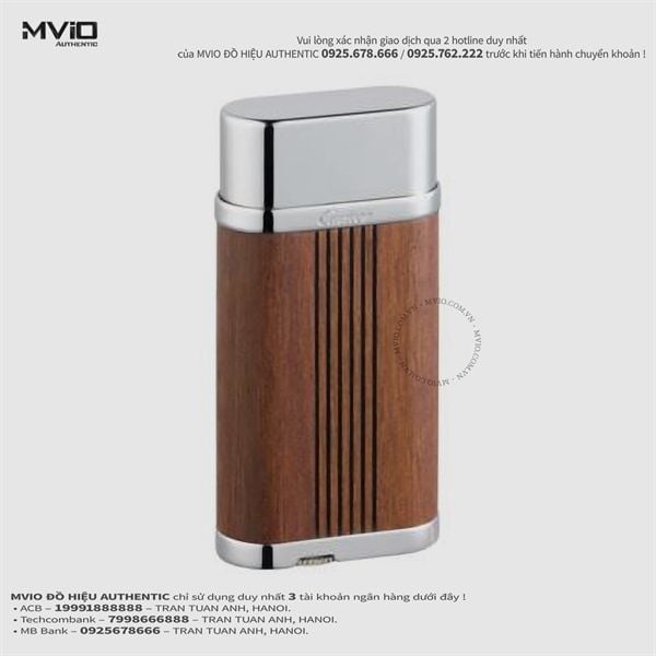  Máy Lửa Cartier Bạc Thân Gỗ CA120195 