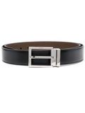  Belt Salvatore Đen Vàng Bò Khoá Logo Nhỏ 0754456 