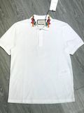  Polo Gucci Trắng Thêu Cổ Rồng 453865 X5P94 