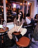  Sơ Mi Burberry Dài Tay Kẻ Vintage Nữ 