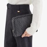  Clutch Fendi Xám Logo Chìm 7N0116Aglrfogxn 