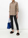  Sơ Mi Burberry Dài Tay Kẻ Vintage Nữ 