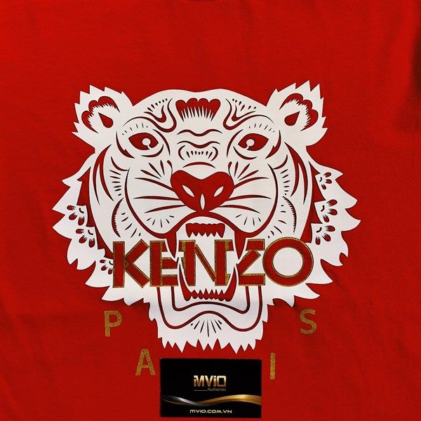  Phông Kenzo Đỏ Hổ Trắng 5Ts066 