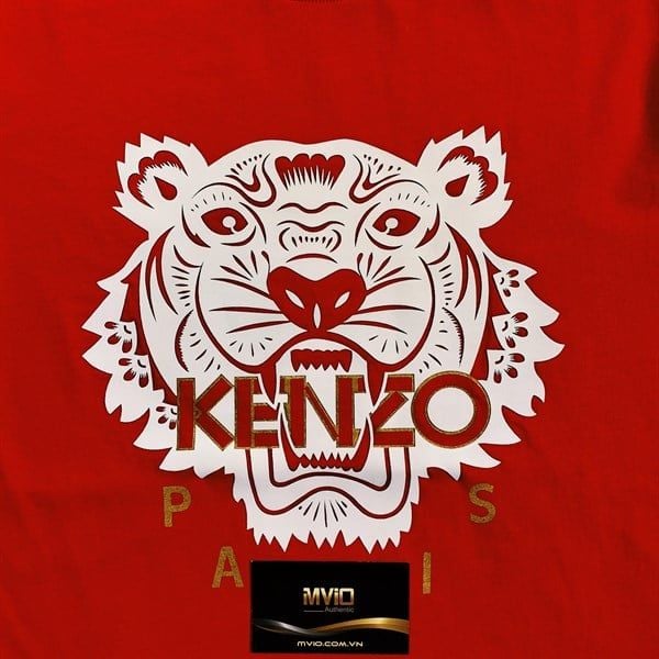  Phông Kenzo Đỏ Hổ Trắng 5Ts066 