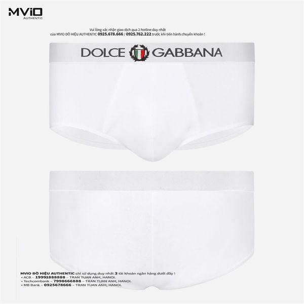  Boxer Dolce Gabbana Trắng Tam Giác Cạp Chữ Nhỏ M3C01 JONN94 W0800 
