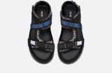  Dép Sandal Dior Vải Vân Obilique 3Sa094Ziy 