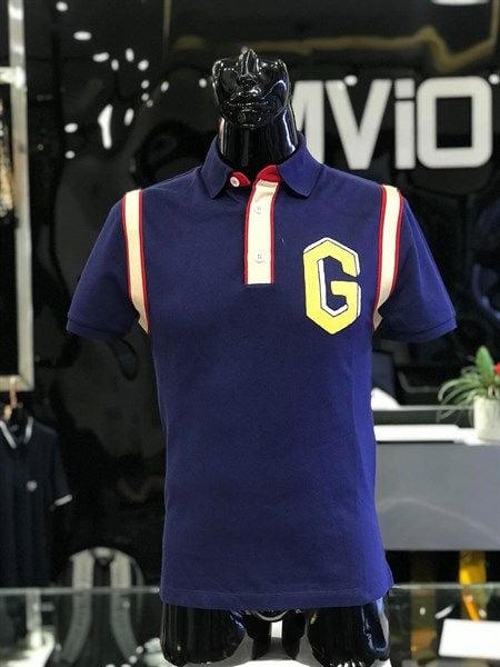  Polo Gucci Navy G Vàng 511865 X90Q74 