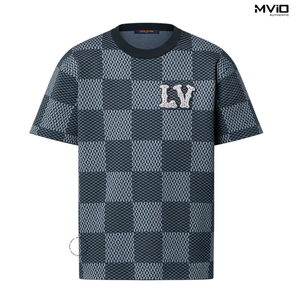  Phông Louis Vuitton Xanh Damier Logo Đá Cườm 1AGHTK 