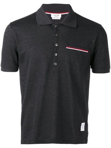  Polo Thom Browne Xám Khói Kẻ Túi 22S004057 