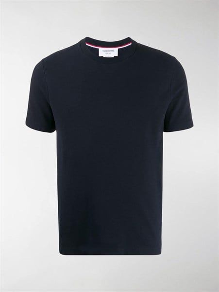  Phông Thom Browne Navy Kẻ Sườn Trắng Mjs123A00050 