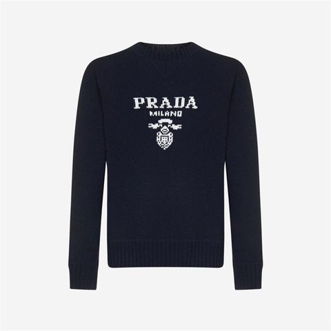  Len Prada Navy Chữ Trắng MB223 00081 