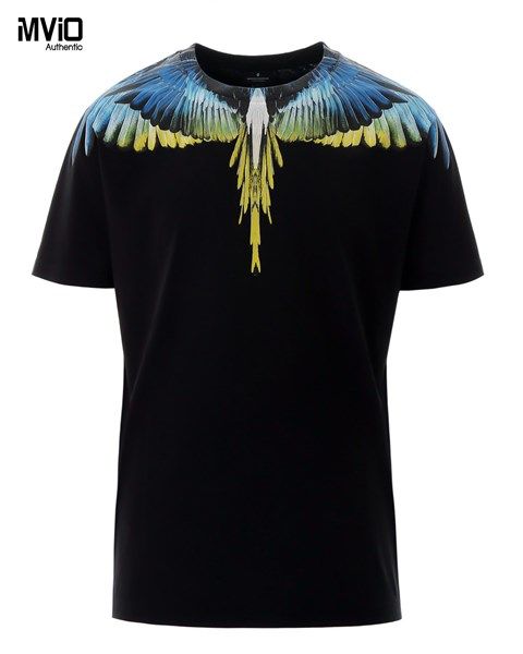  Phông Marcelo Burlon Đen Cánh Màu 02 Cmaa018S20Jer0011015 