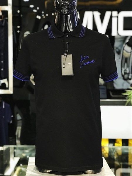  Polo Saint Laurent Đen Chữ Ký 483416 Yb1Gy 1044 