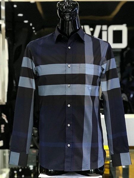  Sơ Mi Burberry Dài Tay Xanh Navy Ip 8011404 